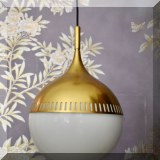 DL18. One of a pair of Midcentury style pendant lights. 
